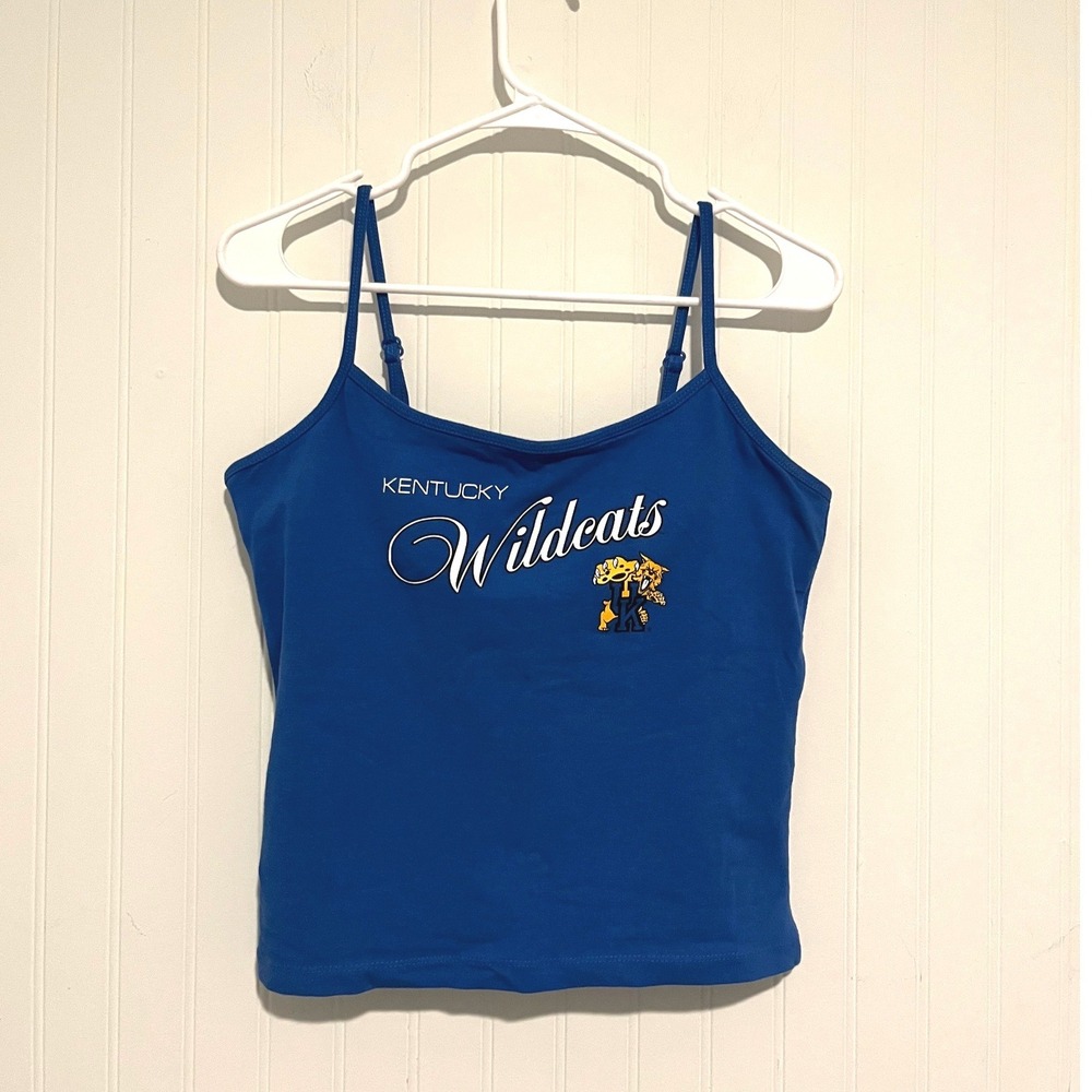 Red Oak Kentucky Wildcats Camisole Women M Blue Excellent Shelf Bra Tank Top
